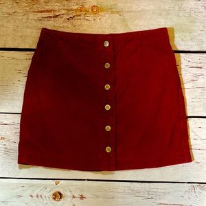 KanCan Corduroy Burgundy Skirt
